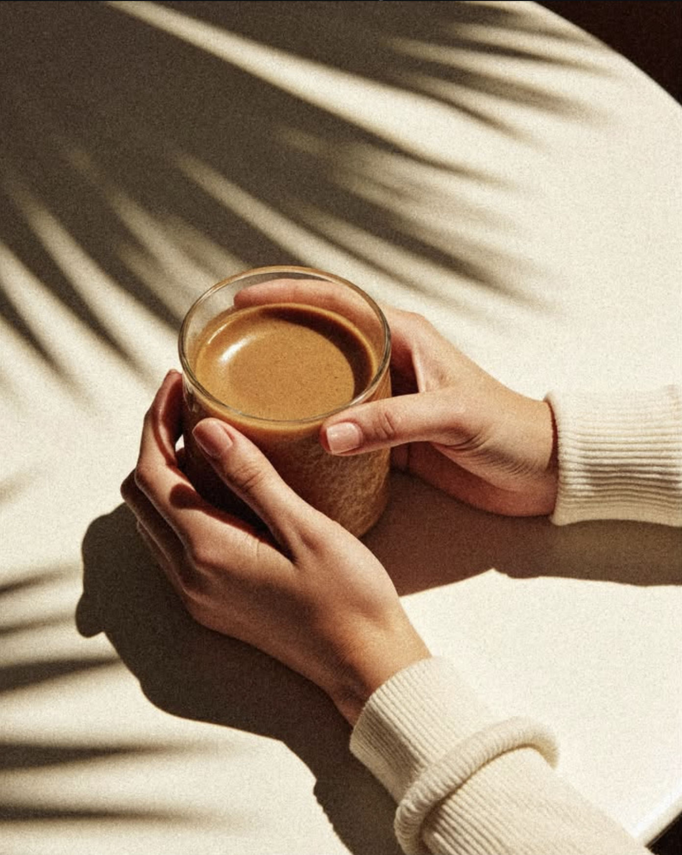 Coffee held in hands